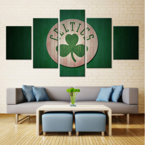 Boston Celtics Basketball 1 - Sport 5 Panel Canvas Art Wall Decor Boston Celtics Basketball 1 - Sport 5 Panel Canvas Art Wall Decor