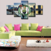 Boston Celtics Team Basketball NBA Sport - 5 Panel Canvas Art Wall Decor