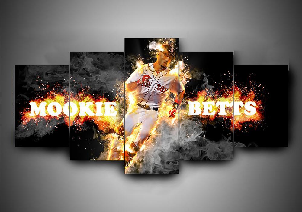 Boston Red Sox 5 - Sport 5 Panel Canvas Art Wall Decor Boston Red Sox 5 - Sport 5 Panel Canvas Art Wall Decor