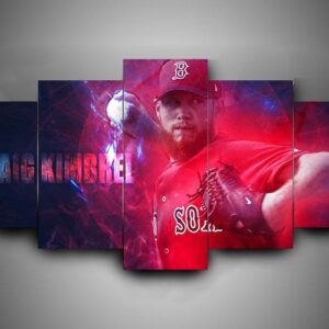 Boston Red Sox 9 - Sport 5 Panel Canvas Art Wall Decor