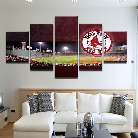 Boston Red Sox Fenway Park 2 - Sport 5 Panel Canvas Art Wall Decor Boston Red Sox Fenway Park 2 - Sport 5 Panel Canvas Art Wall Decor