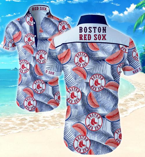 Boston Red Sox Hawaiian Shirt Summer Button Up Boston Red Sox Hawaiian Shirt Summer Button Up
