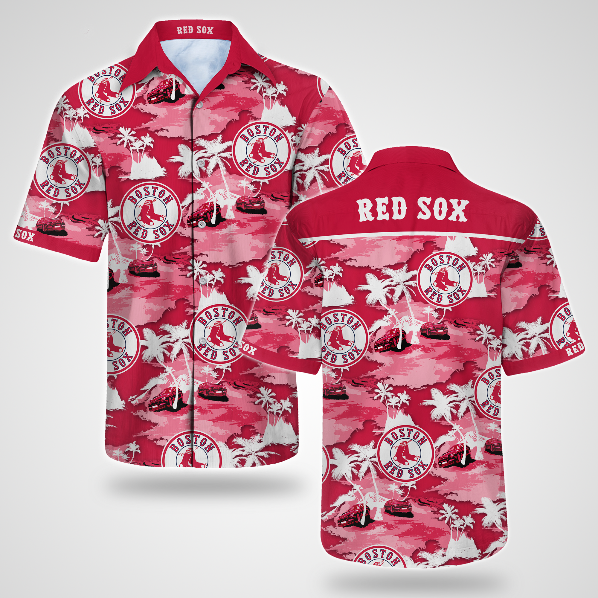 Boston Red Sox Hawaiian Shirt Summer Button Up Boston Red Sox Hawaiian Shirt Summer Button Up