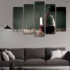 Bottle Of Wine - Wine 5 Panel Canvas Art Wall Decor