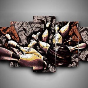 Bowling 1 - Sport 5 Panel Canvas Art Wall Decor