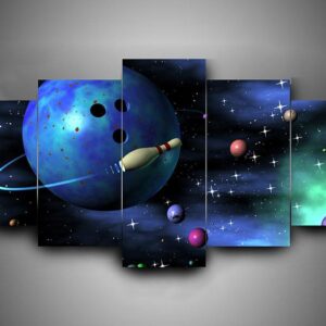 Bowling 2 - Sport 5 Panel Canvas Art Wall Decor