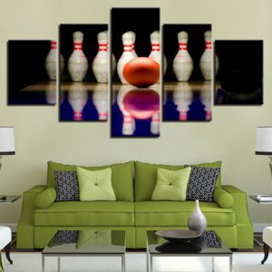 Bowling Ball 01 - Sport 5 Panel Canvas Art Wall Decor