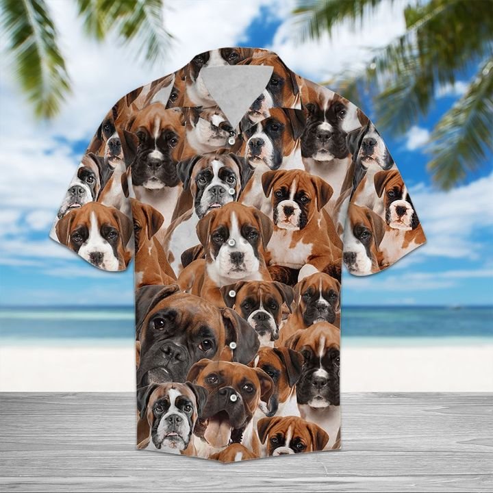 Boxer Hawaiian Shirt Summer Button Up Boxer Hawaiian Shirt Summer Button Up