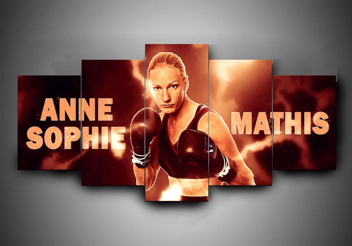 Boxing - Anne-Sophie Mathis - Sport 5 Panel Canvas Art Wall Decor Boxing - Anne-Sophie Mathis - Sport 5 Panel Canvas Art Wall Decor