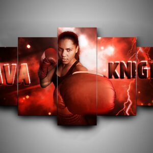 Boxing - Ava Knight - Sport 5 Panel Canvas Art Wall Decor