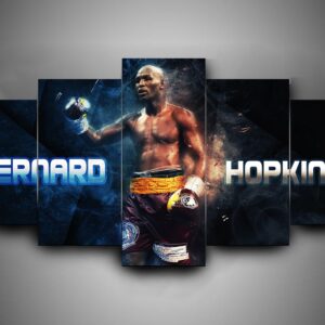 Boxing - Bernard Hopkins - Sport 5 Panel Canvas Art Wall Decor