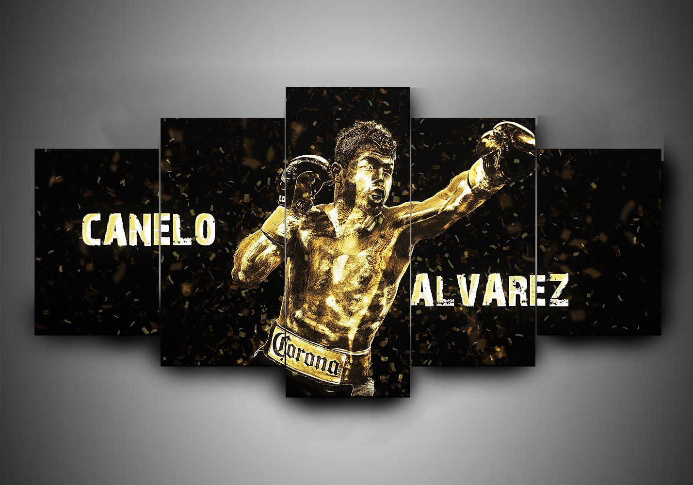 Boxing - Canelo Alvarez - Sport 5 Panel Canvas Art Wall Decor Boxing - Canelo Alvarez - Sport 5 Panel Canvas Art Wall Decor