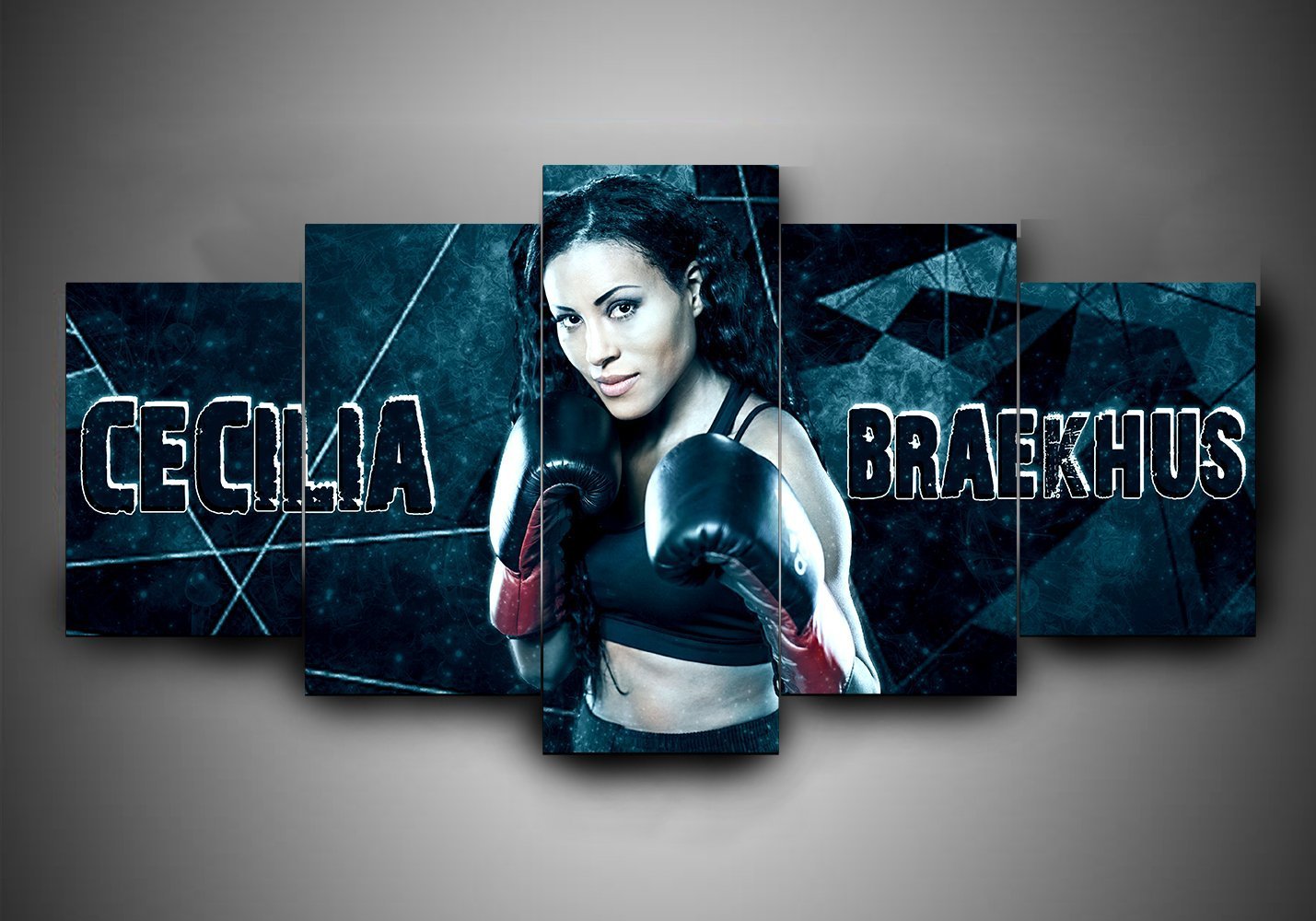Boxing - Cecilia Br??Khus - Sport 5 Panel Canvas Art Wall Decor Boxing - Cecilia Br??Khus - Sport 5 Panel Canvas Art Wall Decor
