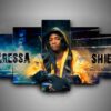 Boxing - Claressa Shields - Sport 5 Panel Canvas Art Wall Decor