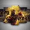 Boxing - Floyd Mayweather Jr - Sport 5 Panel Canvas Art Wall Decor