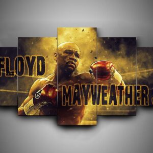 Boxing - Floyd Mayweather Jr - Sport 5 Panel Canvas Art Wall Decor
