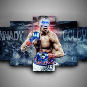 Boxing - Gennady Golovkin - Sport 5 Panel Canvas Art Wall Decor