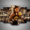 Boxing - Ibeth Zamora Silva - Sport 5 Panel Canvas Art Wall Decor