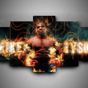 Boxing - Mike Tyson - Sport 5 Panel Canvas Art Wall Decor