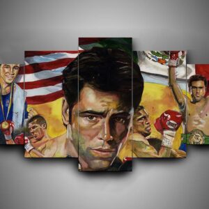 Boxing - Oscar De La Hoya - Sport 5 Panel Canvas Art Wall Decor