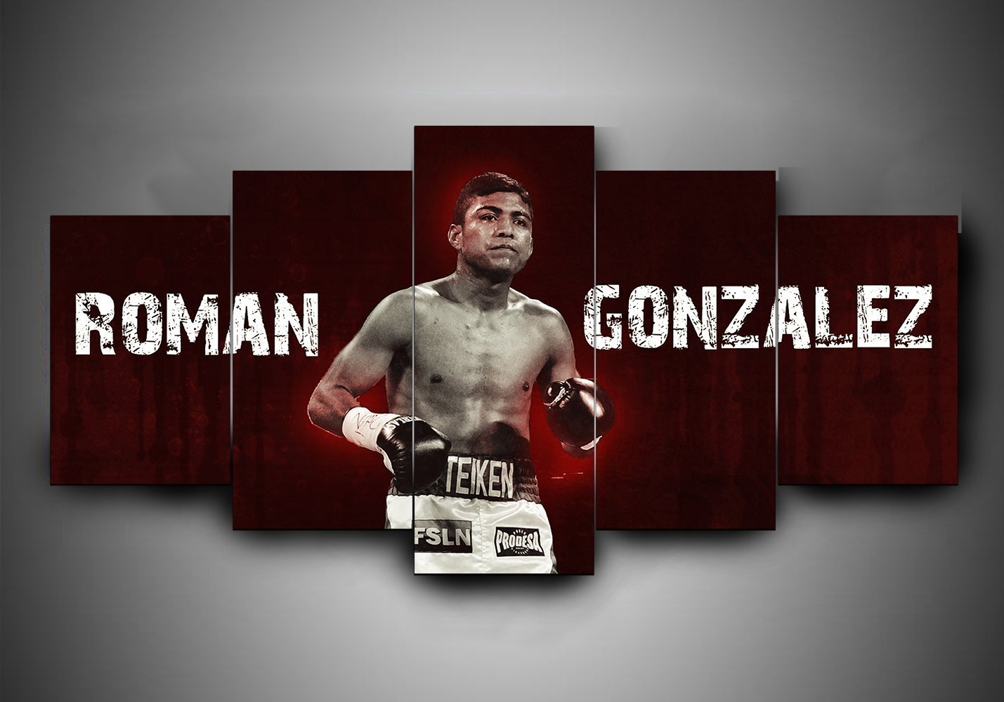 Boxing - Rom??N Gonz??Lez - Sport 5 Panel Canvas Art Wall Decor Boxing - Rom??N Gonz??Lez - Sport 5 Panel Canvas Art Wall Decor