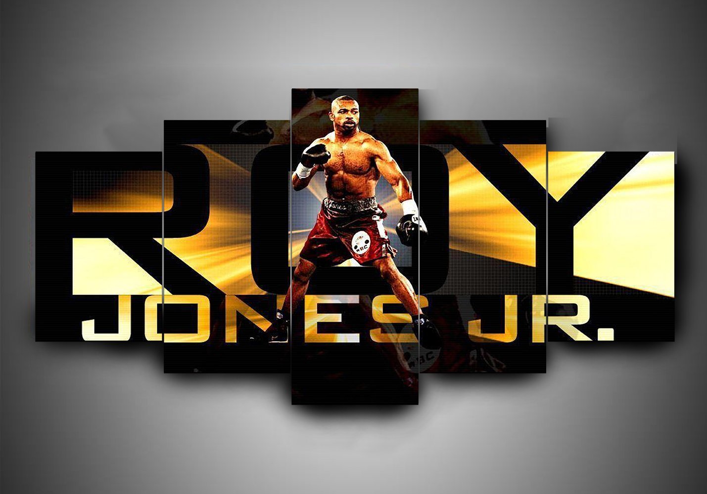 Boxing - Roy Jones Jr - Sport 5 Panel Canvas Art Wall Decor Boxing - Roy Jones Jr - Sport 5 Panel Canvas Art Wall Decor