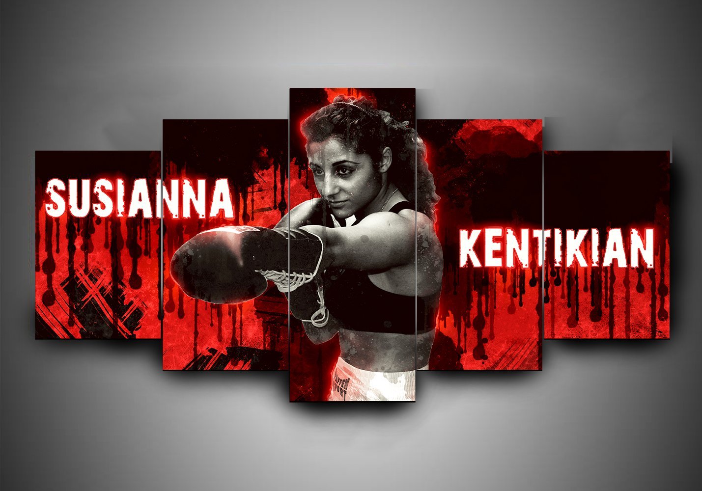 Boxing - Susianna Kentikian - Sport 5 Panel Canvas Art Wall Decor Boxing - Susianna Kentikian - Sport 5 Panel Canvas Art Wall Decor