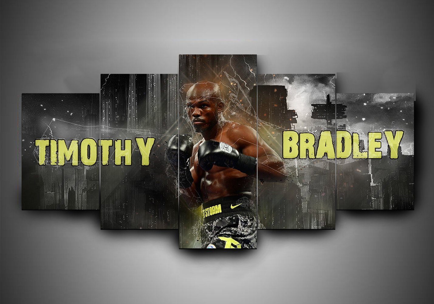 Boxing - Timothy Bradley - Sport 5 Panel Canvas Art Wall Decor Boxing - Timothy Bradley - Sport 5 Panel Canvas Art Wall Decor