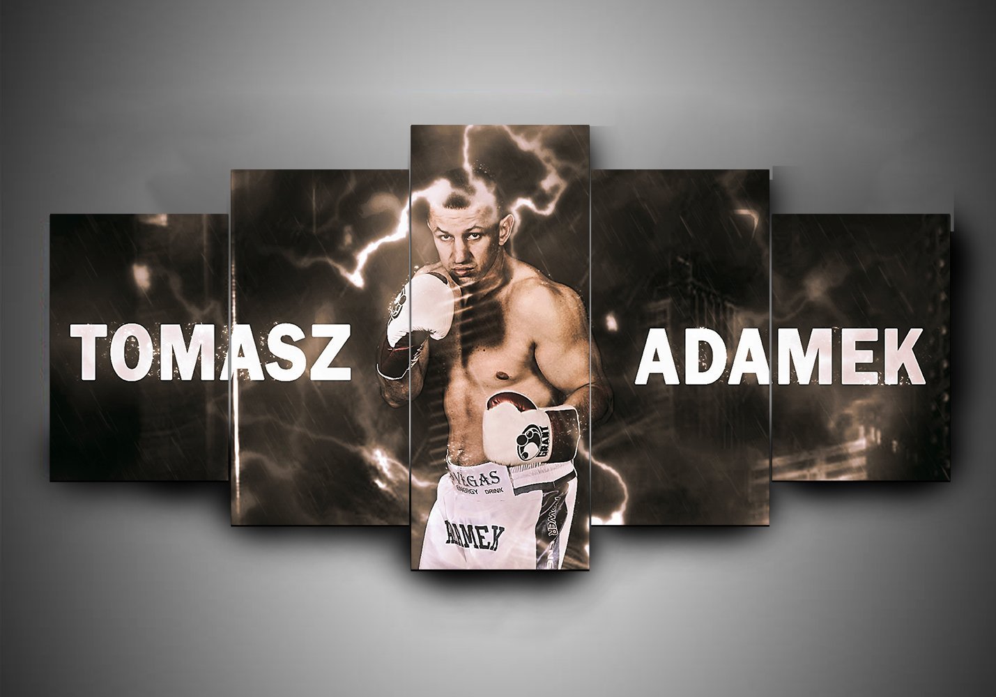 Boxing - Tomasz Adamek - Sport 5 Panel Canvas Art Wall Decor Boxing - Tomasz Adamek - Sport 5 Panel Canvas Art Wall Decor