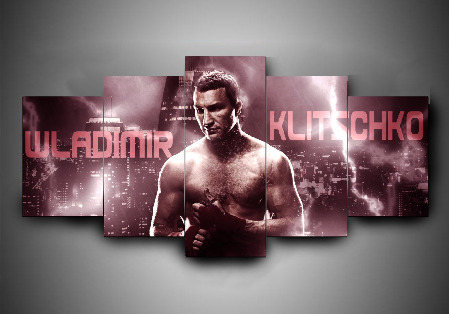 Boxing - Wladimir Klitschko - Sport 5 Panel Canvas Art Wall Decor Boxing - Wladimir Klitschko - Sport 5 Panel Canvas Art Wall Decor