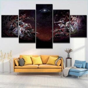 Boys Room - Abstract 5 Panel Canvas Art Wall Decor
