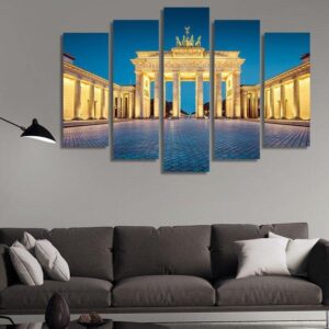 Brandenburger Tor - Nature 5 Panel Canvas Art Wall Decor