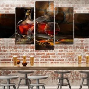 Brandy And Cigar - Nature 5 Panel Canvas Art Wall Decor