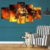 Brave Firefighter - Career 5 Panel Canvas Art Wall Decor