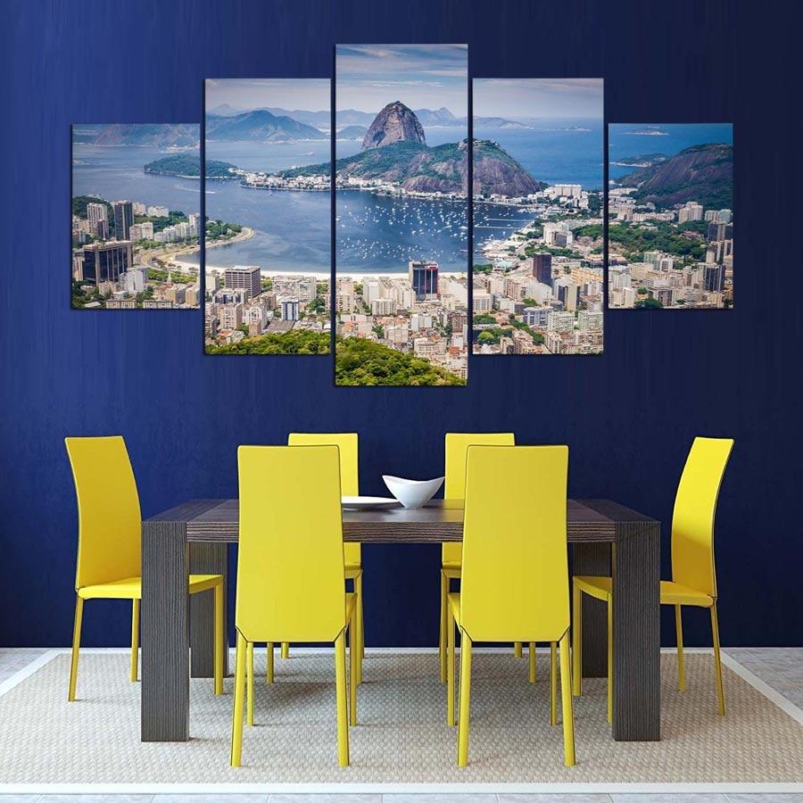 Brazil Rio DE Janeiro - Nature 5 Panel Canvas Art Wall Decor Brazil Rio DE Janeiro - Nature 5 Panel Canvas Art Wall Decor