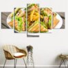 Bread Snacks 1 - Kitchen 5 Panel Canvas Art Wall Decor