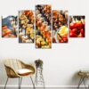 Bread Snacks - Kitchen 5 Panel Canvas Art Wall Decor