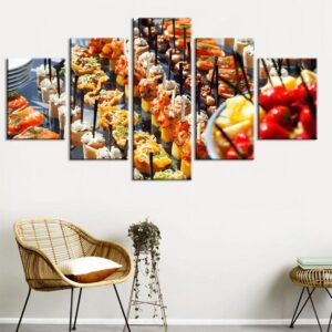 Bread Snacks - Kitchen 5 Panel Canvas Art Wall Decor