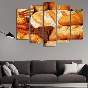Bread - Kitchen 5 Panel Canvas Art Wall Decor