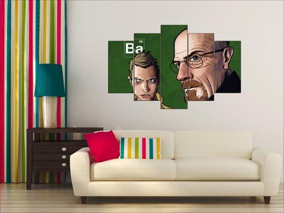 Breaking Bad 2 - Movie 5 Panel Canvas Art Wall Decor Breaking Bad 2 - Movie 5 Panel Canvas Art Wall Decor