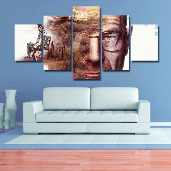 Breaking Bad 4 - Movie 5 Panel Canvas Art Wall Decor Breaking Bad 4 - Movie 5 Panel Canvas Art Wall Decor