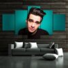 Brendon Boyd Urie 03 - Famous Person 5 Panel Canvas Art Wall Decor