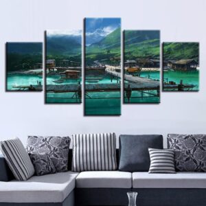 Bridge 32 - Nature 5 Panel Canvas Art Wall Decor