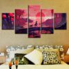 Bridge Moon - Abstract 5 Panel Canvas Art Wall Decor