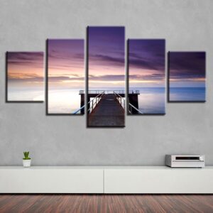 Bridge - Nature 5 Panel Canvas Art Wall Decor