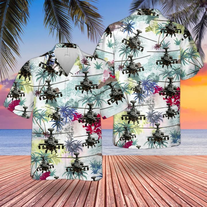 Bristish Army Westland Wah 64 Apache Hawaiian Shirt Bristish Army Westland Wah 64 Apache Hawaiian Shirt