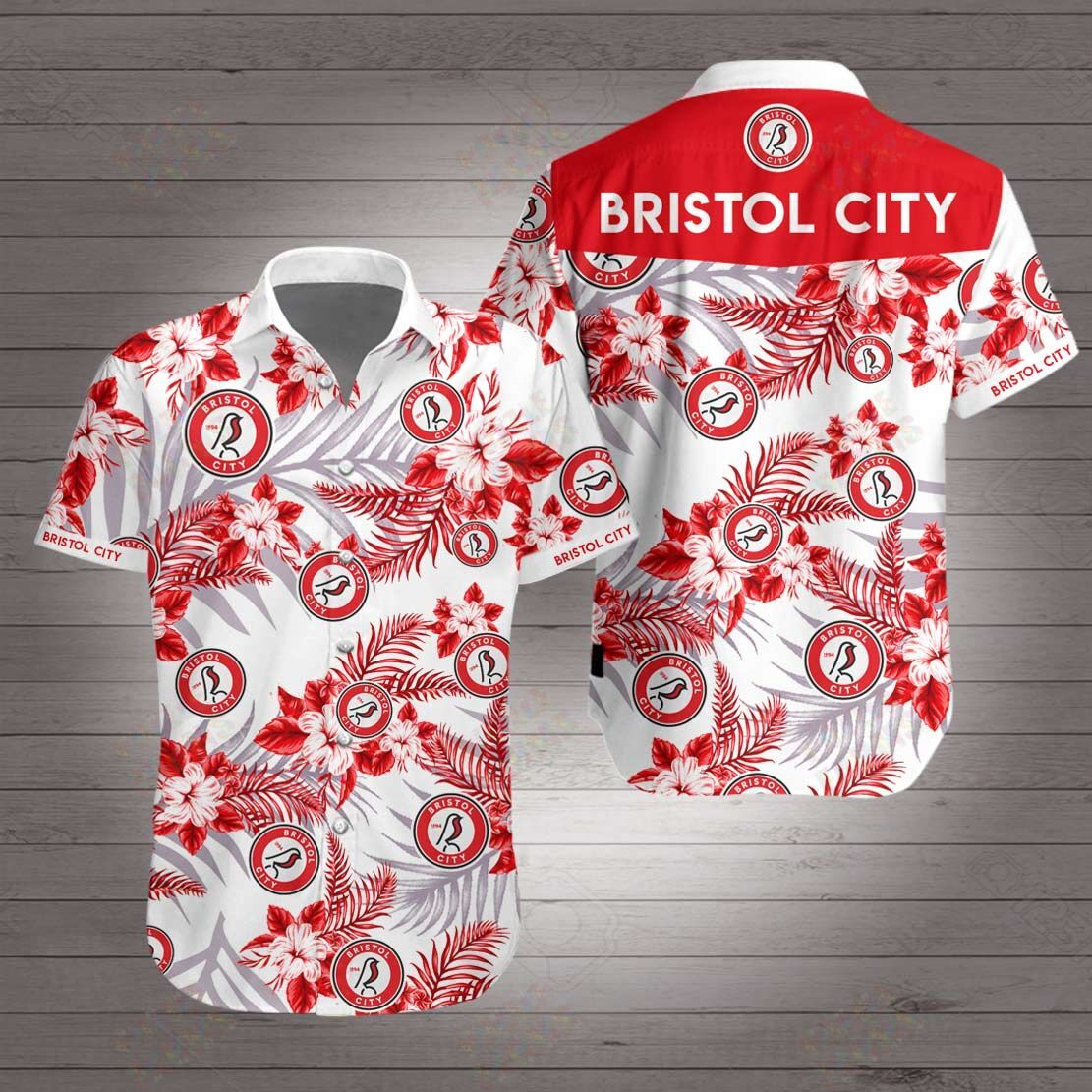 Bristol City Fc Hawaiian Shirt Summer Button Up Bristol City Fc Hawaiian Shirt Summer Button Up