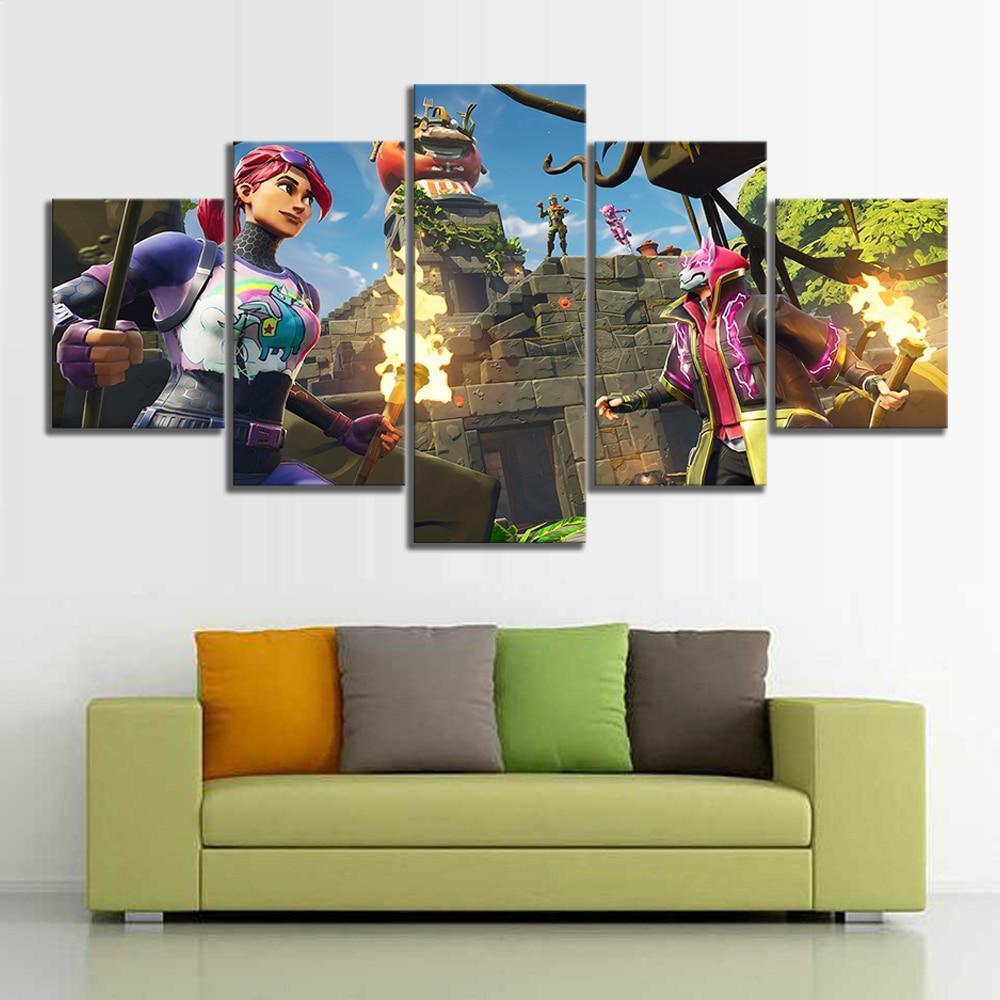 Brite Bomber Drift Rex - Gaming 5 Panel Canvas Art Wall Decor Brite Bomber Drift Rex - Gaming 5 Panel Canvas Art Wall Decor