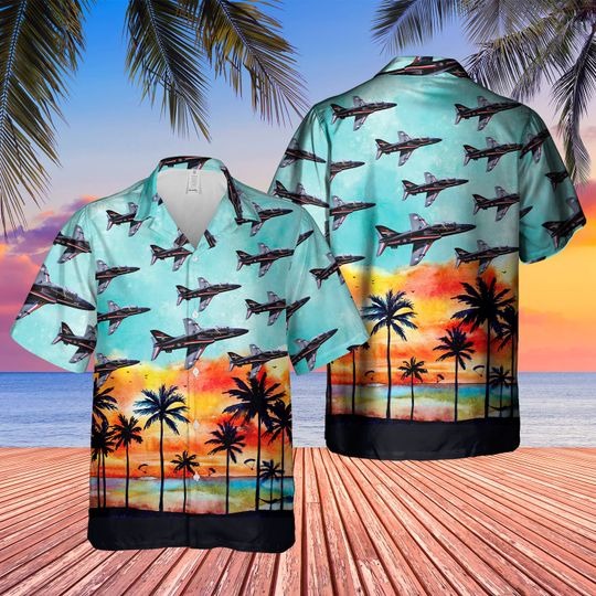 British Aerospace Hawk T1 Hawaiian Shirt British Aerospace Hawk T1 Hawaiian Shirt