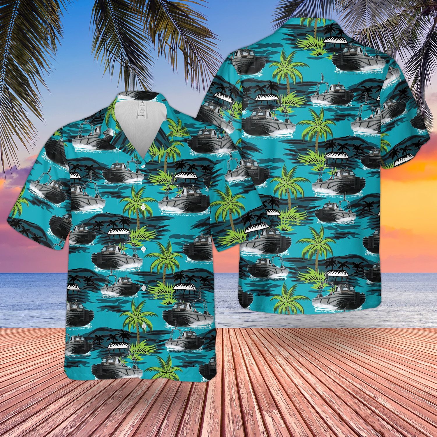 British Army Combat Support Boat Hawaiian Shirt British Army Combat Support Boat Hawaiian Shirt